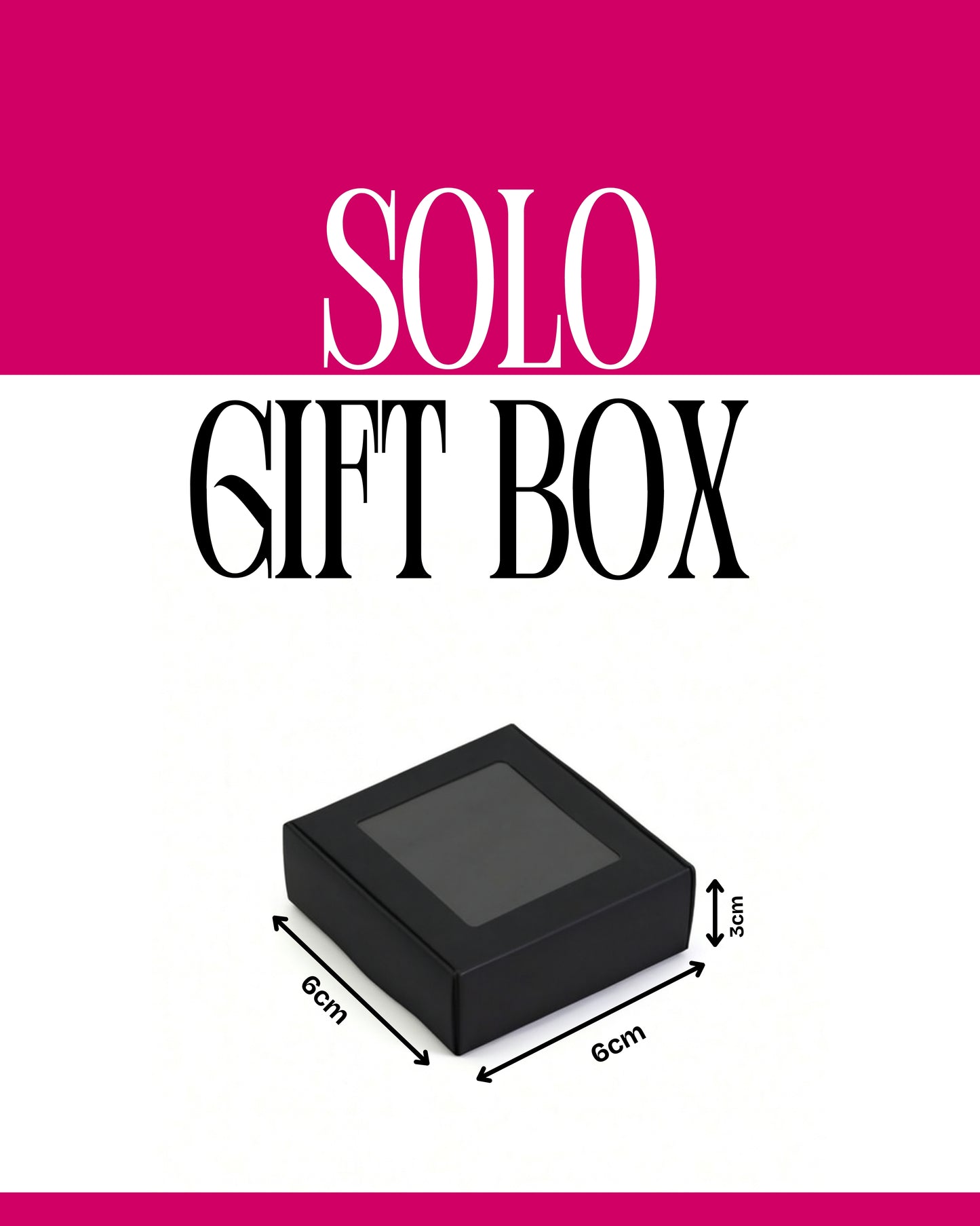 Solo Window Gift Box (6 x 6 x 3 cm)
