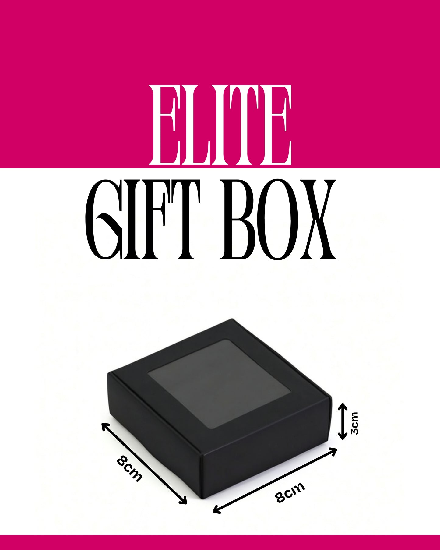 Elite Window Gift Box (8 x 8 x 3 cm)