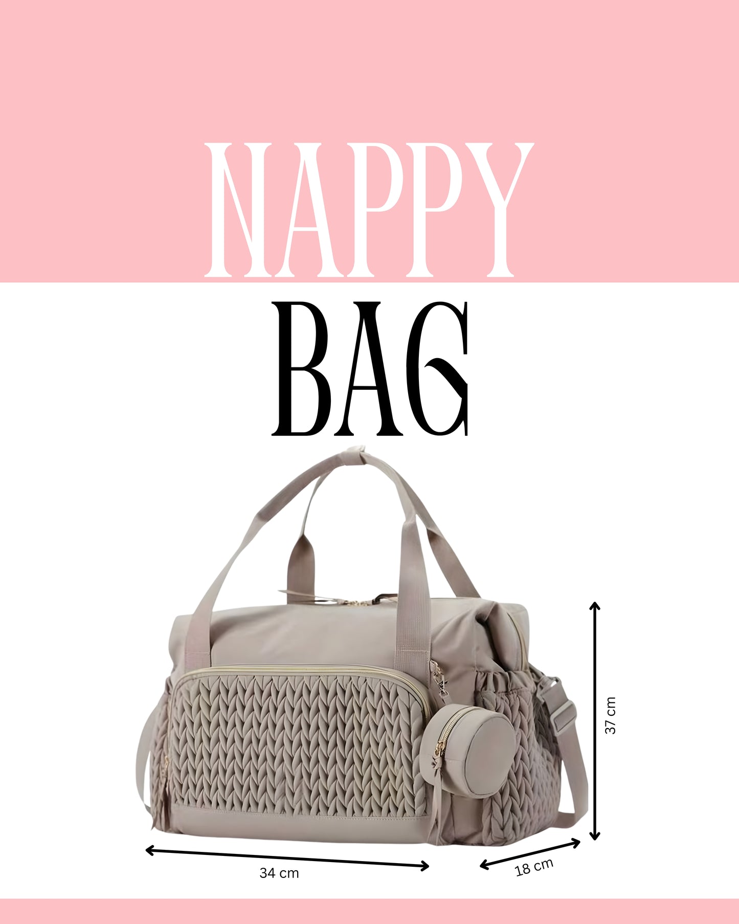 Baby Nappy Bag (Brown)