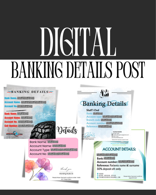 Banking Details Post Desiging