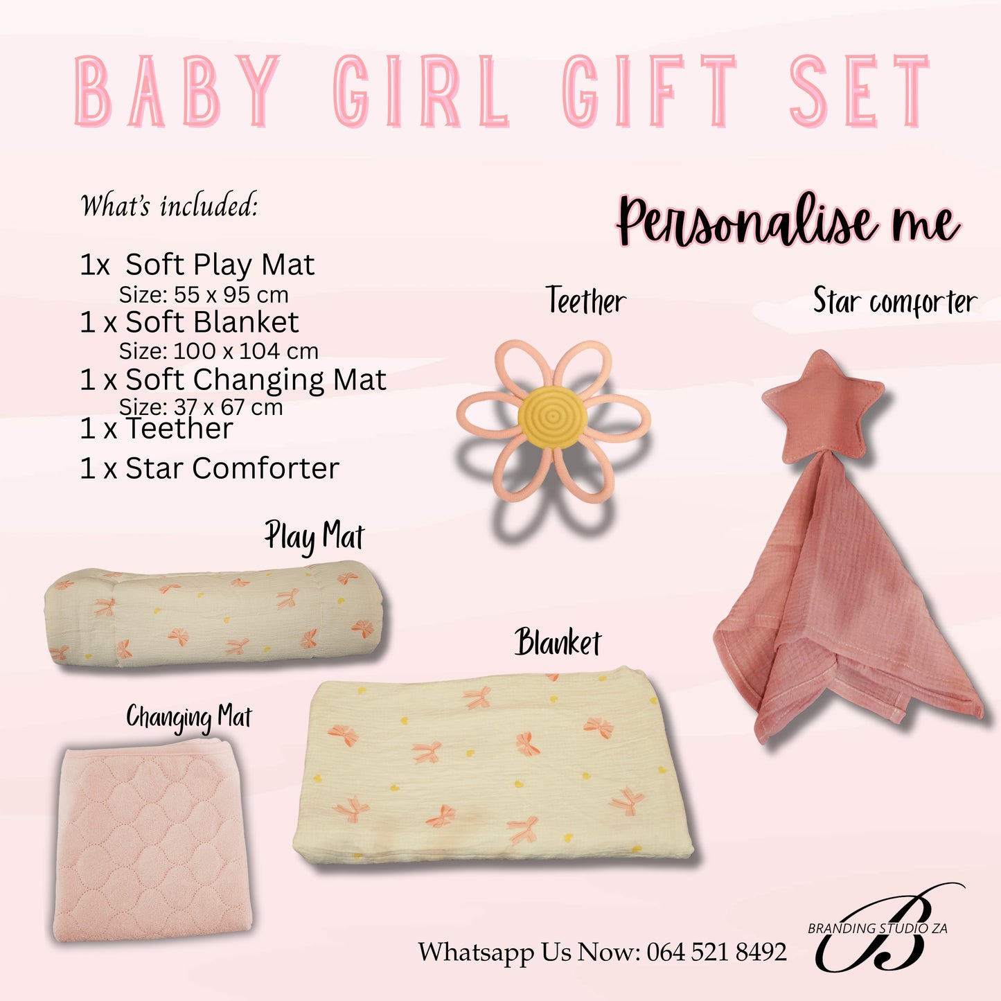 Personalised Baby Girl Gift Set
