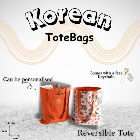 Korean Tote Bag - Orange